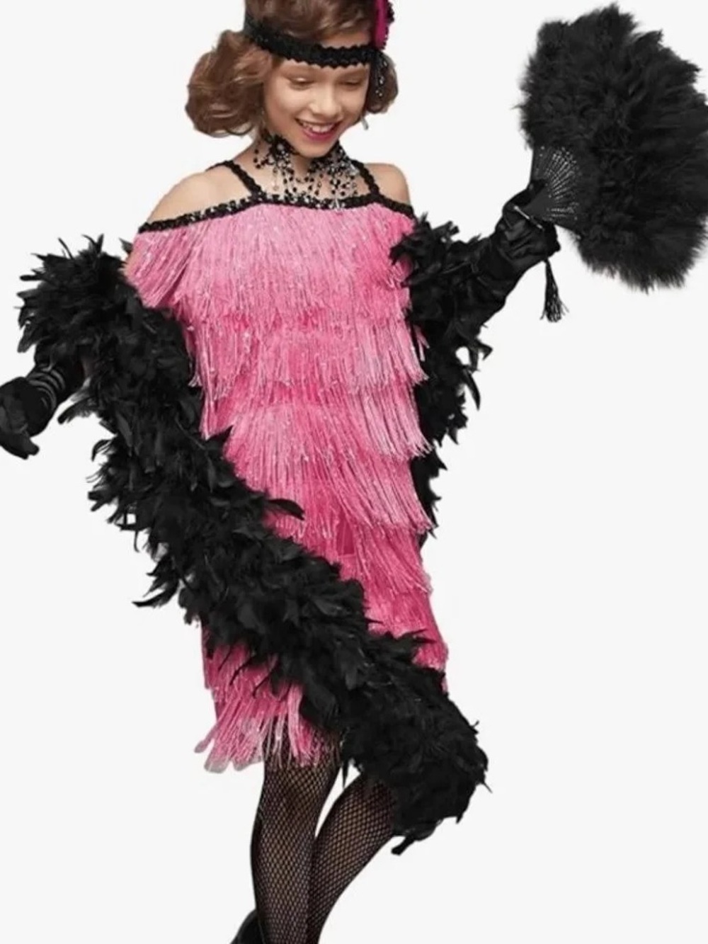 Chasing Fireflies Pink Fringe Flapper Dress